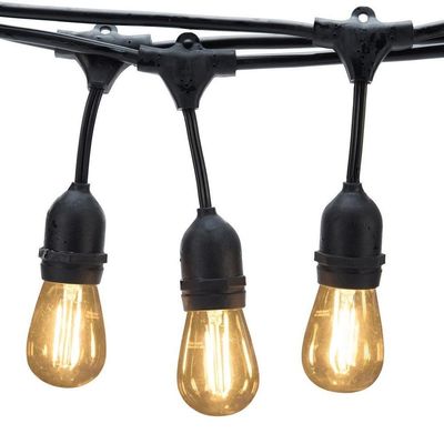クリスマススタイル 48ft S14 LED エジソン電球 ストリングライト 室内外用