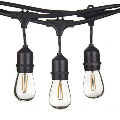 クリスマススタイル 48ft S14 LED エジソン電球 ストリングライト 室内外用