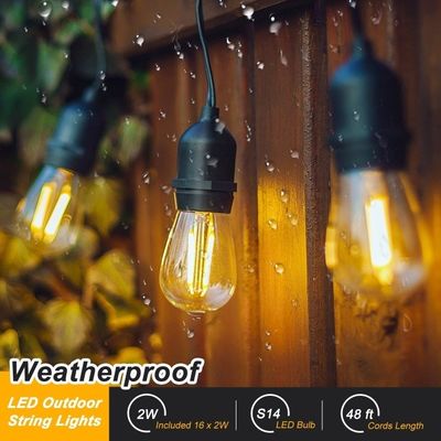 工場 500m 接続 太陽光 LED 屋外ストリングライト 作業温度 -20-40 C