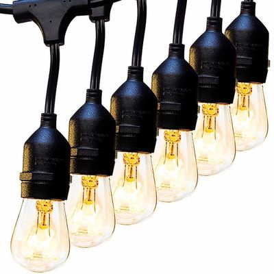 25ft 48ft クリアランプ LED G40 グローブ 太陽光 LED ストリングライト 休日の飾り付け