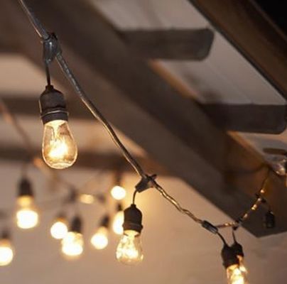 25ft 48ft クリアランプ LED G40 グローブ 太陽光 LED ストリングライト 休日の飾り付け